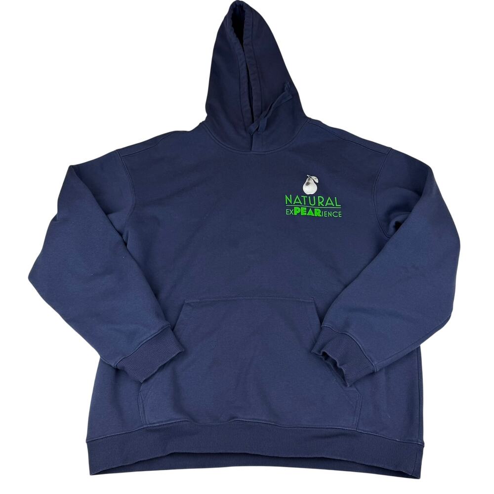 H&M Relaxed Fit Navy Hoodie Custom Logo Size L